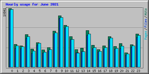 Hourly usage for June 2021